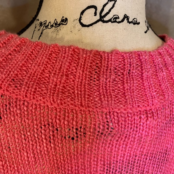 Pink Scoop Neck Knit Sweater PINK ROSE XL - Picture 11 of 16